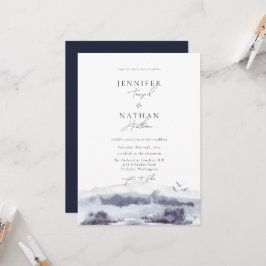 Serene Landscape Watercolor Wedding Einladung