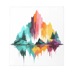 Serene Landschaft Ruhe Stille Naturgebirge Notizblock
