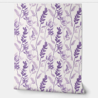 Serene Lavender Leaf Wallpaper Tapete