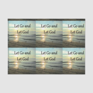 SERENE LIESS GO UND LIESS GOTT OCEAN FOTO SEIDENPAPIER