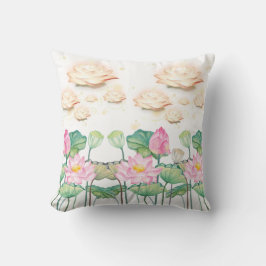 Serene Lotus Garden Coussin