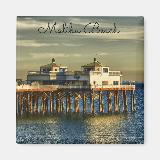 Serene Malibu Beach Pier California Magnet (Vorne)