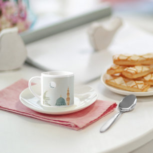 Serene Masjid An-Nabawi Espresso Tasse   Islamisch