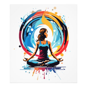 Serene Meditation Energiestrom Kunst Fotodruck