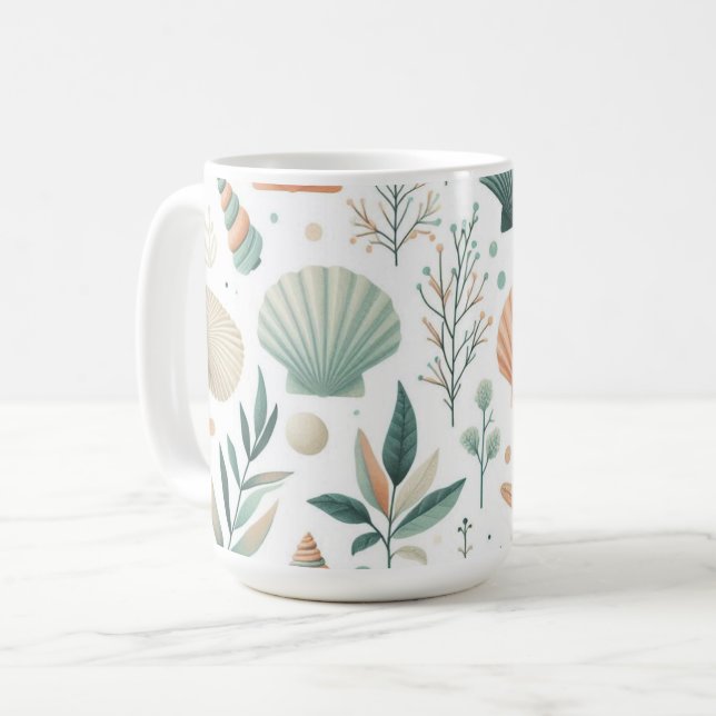 Serene Meereswelt Kaffeetasse (Vorderseite Links)