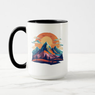 Serene Mountain Scene Combo Tasse - 15 oz
