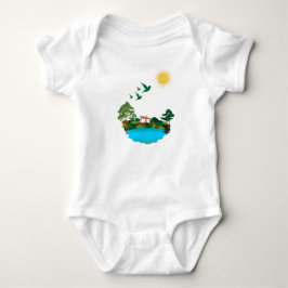 Serene Nature Inspiriert Baby Bodysuit . Baby Strampler