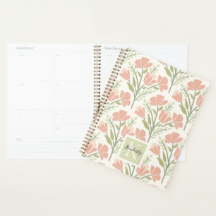 Serene Neutral Florals Monogramme