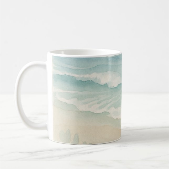 Serene Ocean Artwork Kaffeetasse (Links)