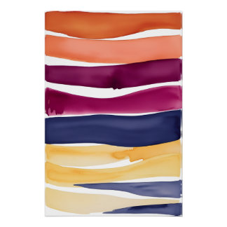 Serene Ocean Symphony: Abstrakt Inspiriert Welleng Poster