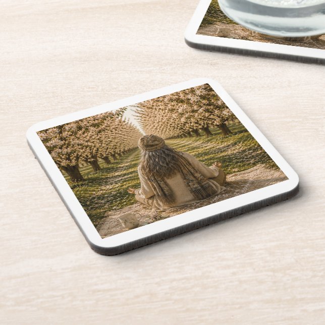 Serene Orchard Sticky Notes | Romantic Botanical  Getränkeuntersetzer (Linke Seite)