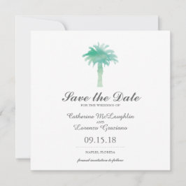 Serene Palm Tree Watercolor | SAVE THE DATE