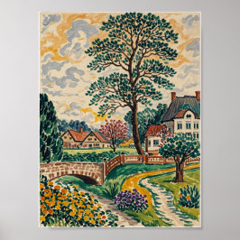 Serene Park Szene im Frühjahr Poster