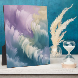 Serene Pastell-Abstrakte Wellen Traumkunst Fotoplatte