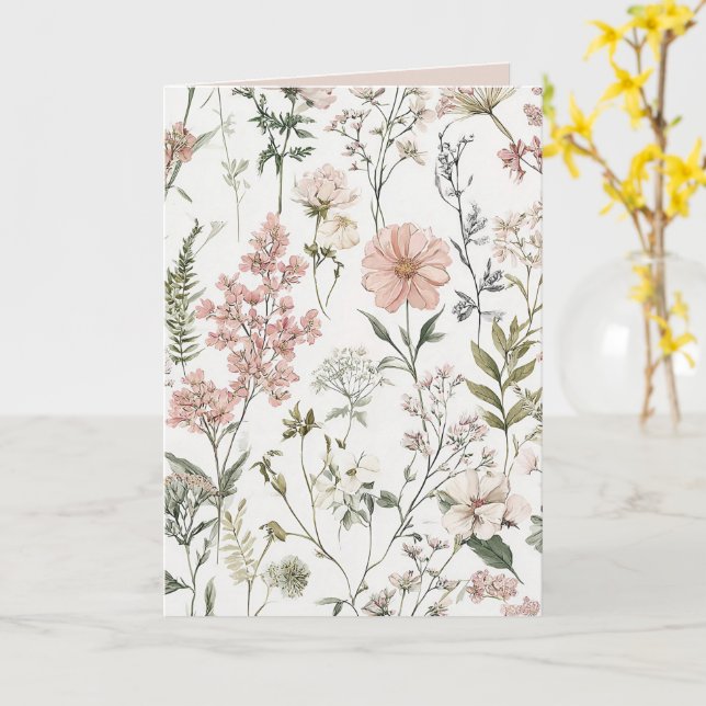 Serene Petals Karte (Gelbe Blume)