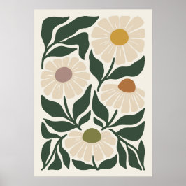 Serene Petals Mittelalterliche Kamille Poster