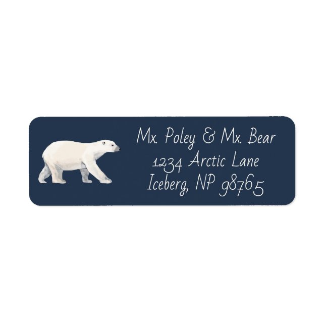 Serene Polar Bear in Midnight Blue (Vorne)