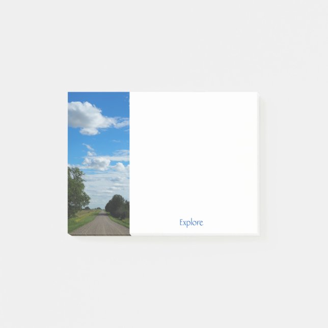 Serene Prairie Road Post-it Klebezettel (Vorderseite)