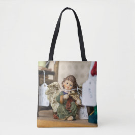 Serene Reading Angel Figurine Tasche