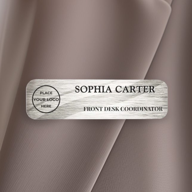 Serene Ripple Silver Custom Namensschild (Von Creator hochgeladen)