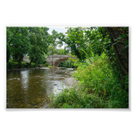 Serene River Elwy & Bridge St. Asaph Fotodruck