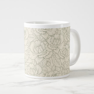 Serene Sage Green | Vintage Blossom Rose Jumbo-Tasse