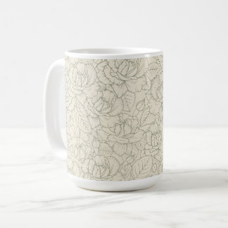 Serene Sage Green | Vintage Blossom Rose Kaffeetasse