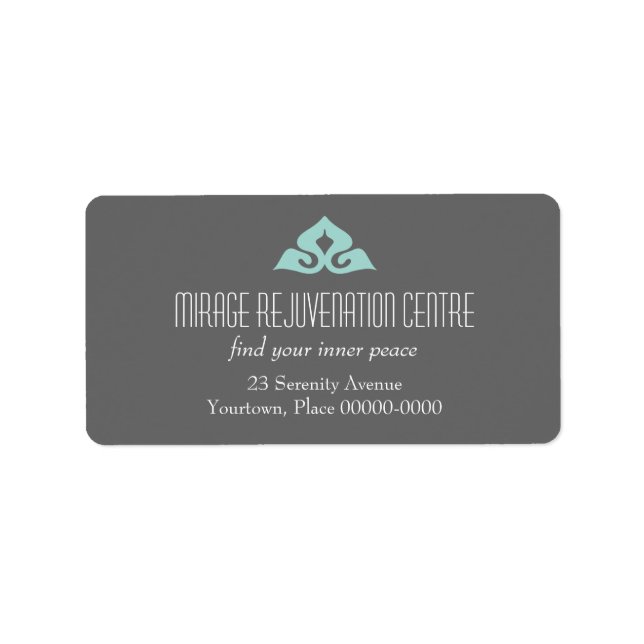 Serene Salon Address Labels Adressaufkleber (Vorne)