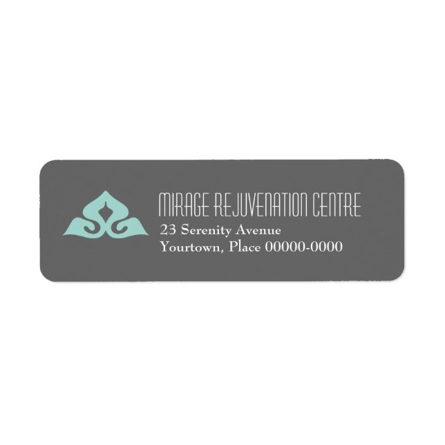 Serene Salon Rücksendeadressen-Aufklebers (Vorne)
