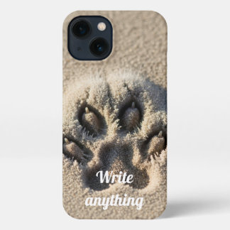 Serene Sandy Feline Paw Print Phone Case iPhone Hülle