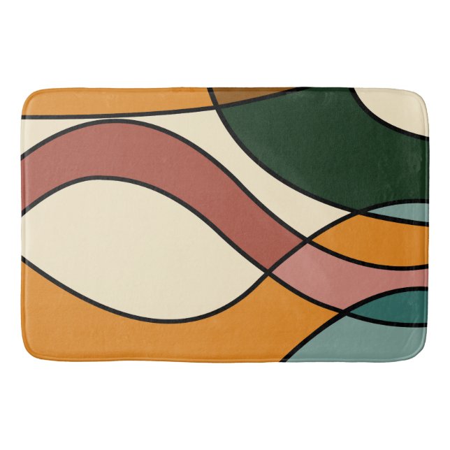 Serene Savanna Gentle Abstract Modern Earthy Badematte (Vorderseite)