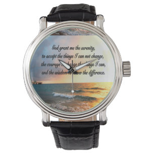 SERENE SERENITY PRAYER SUNRISE FOTO DESIGN ARMBANDUHR