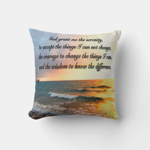 SERENE SERENITY PRAYER SUNRISE FOTO DESIGN KISSEN