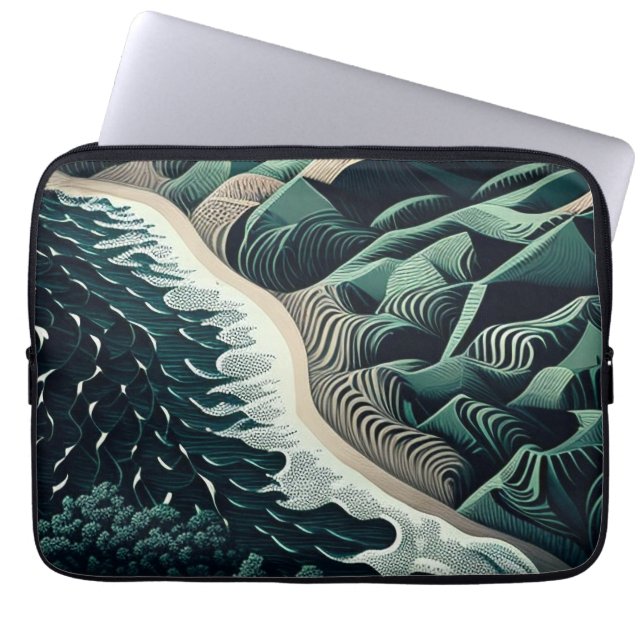 Serene Shores Laptopschutzhülle (Vorderseite)