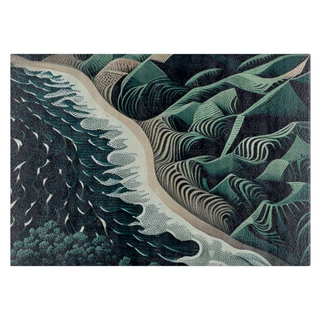 Serene Shores Schneidebrett (Vorderseite)