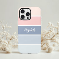 Serene Skies Dusty Blue Blush Stripes Personalisie