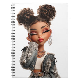 Serene Sparkle Muse Spiral Photo Notebook Notizblock