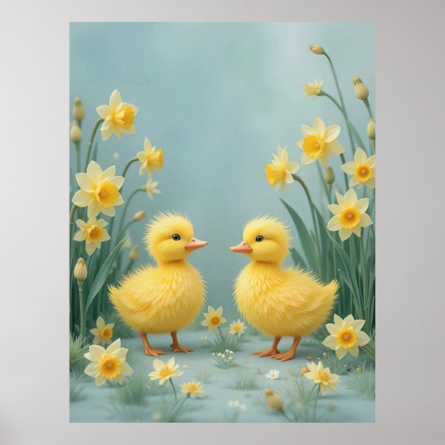 Serene Spring Ducklings Kinderzimmer Dekoration (Vorne)