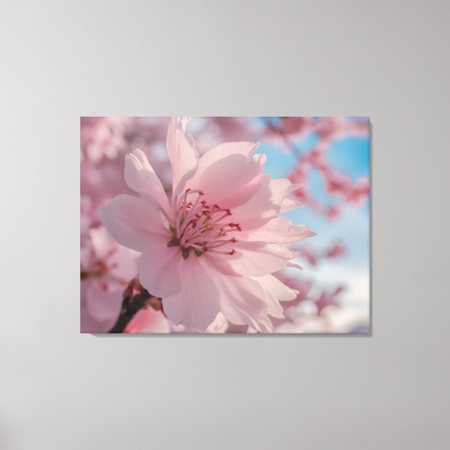 Serene Spring Flower Art Canvas Print Leinwanddruck (Vorderseite)