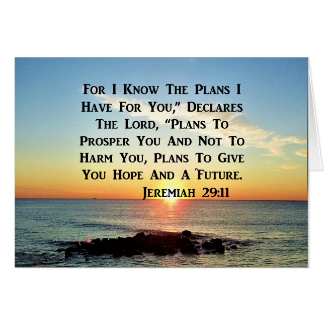 SERENE SUNRISE JEREMIAH 29:11 SCRIPTURE DESIGN (Vorderseite (Horizontal))