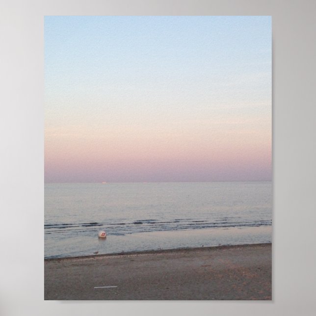 Serene Sunset Beach Ocean Foto Poster (Vorne)