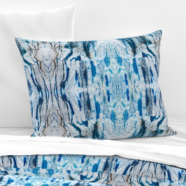 Serene symmetric ice blue L-size abstract pattern Kissenbezug