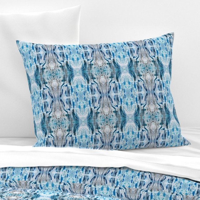Serene symmetric ice blue M-size abstract pattern Kissenbezug (Von Creator hochgeladen)