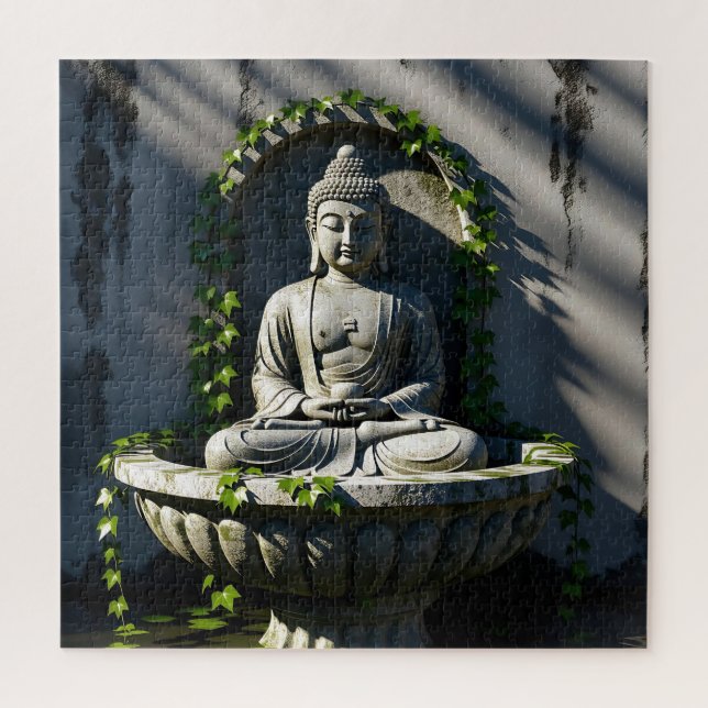 Serene Tranquil Buddha Fountain (Vertikal)