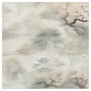 Serene Tranquility japanisches Thema Stoff