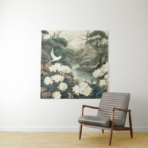 Serene Tranquility japanisches Thema Wandteppich
