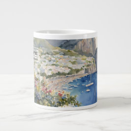 Serene View of Capri Coffee Tasse - Wasserfarben A