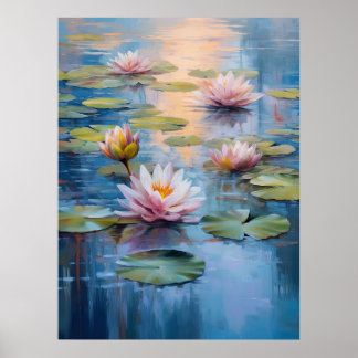 Serene Water Lilie Piazza della Riforma Poster