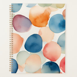Serene Watercolor Dots Planer