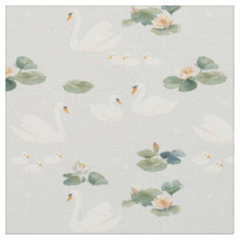 Serene Waters Schwan Mama Baby Familienliebe Stoff